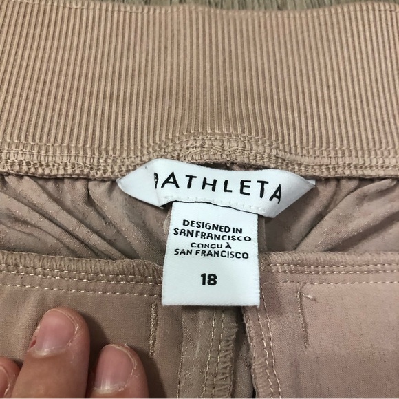 Athleta Brooklyn Ankle Pant Cropped Blush Pink Floral Texture Women’s 18 - Picture 6 of 8